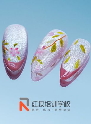 海口哪裏學(xué)美甲_紅妝培訓學(xué)校晶石貓眼花(huā)卉美甲作(zuò)品超少女！