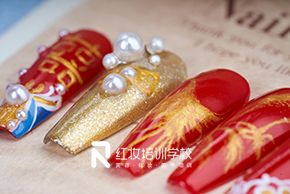 海口紅妝美甲培訓學(xué)校中(zhōng)式秀禾婚甲教程