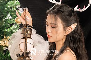 海口紅妝化妝培訓學(xué)校聖誕限定妝容教程